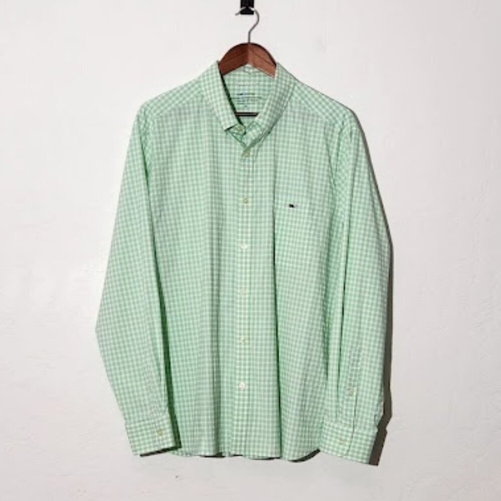 Vineyard Vines On The Go Performance Men's Long Sleeve Button-Down Shirt Large